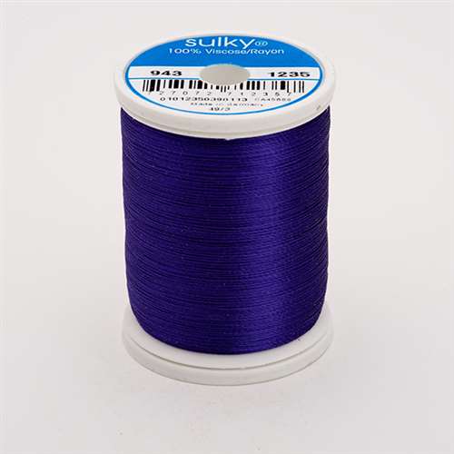 Sulky 40 wt 850 Yard Rayon Thread - 943-1235 - Deep Purple