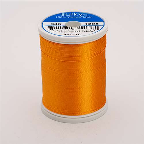 Sulky 40 wt 850 Yard Rayon Thread - 943-1238 - Orange Sunrise