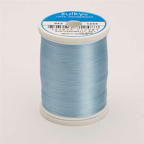 Sulky 40 wt 850 Yard Rayon Thread - 943-1248 - d Pastel Blue