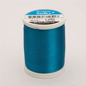 Sulky 40 wt 850 Yard Rayon Thread - 943-1251 - Br. Turquoise