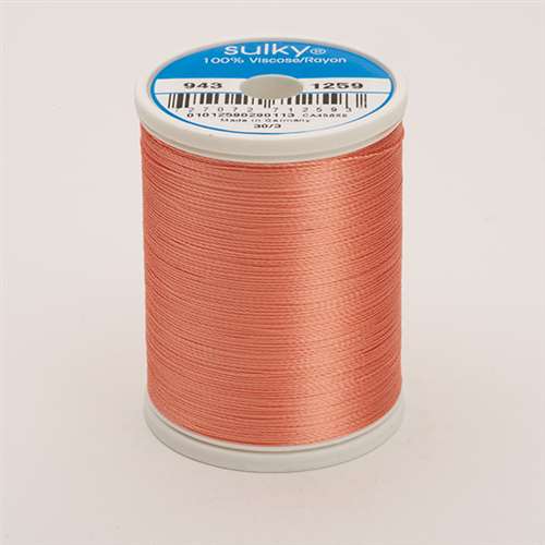 Sulky 40 wt 850 Yard Rayon Thread - 943-1259 - Salmon Peach