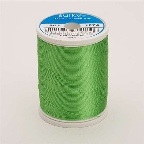 Sulky 40 wt 850 Yard Rayon Thread - 943-1274 - Nile Green