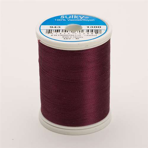 850 Florida Thread Sulky 40 wt 850 Yard Rayon Thread - 943-1300 - Plum – Carolina Thread Place