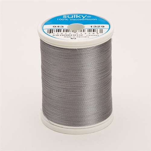 Sulky 40 wt 850 Yard Rayon Thread - 943-1329 - Dk Nickel Gray
