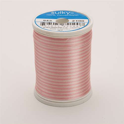 Sulky 40 wt 850 Yard Rayon Thread - 943-2100 - Past/Pink Var
