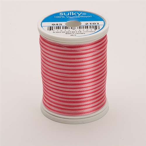 850 Florida Thread Sulky 40 wt 850 Yard Rayon Thread - 943-2101 - Pinks Var. – Carolina ...